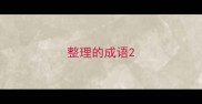 整理的成语