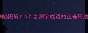 深谋远虑还是深陷困境5个含深字成语的正确用法及常见误区全