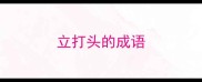 立打头的成语