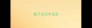 看开头四字成语