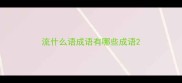流什么语成语有哪些成语