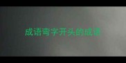 成语弯字开头的成语