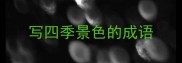 写四季景色的成语