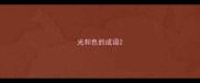 光和色的成语