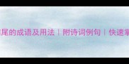 10个以尾结尾的成语及用法附诗词例句快速掌握古文精髓