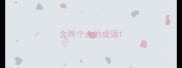 含两个大的成语
