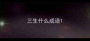 三生什么成语