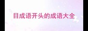 目成语开头的成语大全