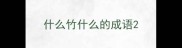 什么竹什么的成语