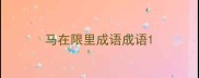 马在限里成语成语
