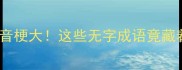 冷门成语谐音梗大这些无字成语竟藏着千年智慧