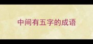 中间有五字的成语