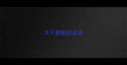 关于夏朝的成语