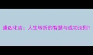 逢凶化吉人生转折的智慧与成功法则