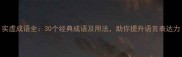 实虚成语全30个经典成语及用法助你提升语言表达力