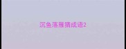 沉鱼落雁猜成语