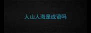 人山人海是成语吗