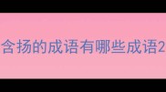 含扬的成语有哪些成语