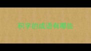 积字的成语有哪些