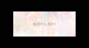 成语什么海外