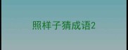 照样子猜成语