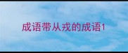 成语带从戎的成语