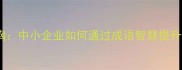 自有方略在胸中小企业如何通过成语智慧提升品牌竞争力