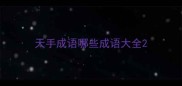 天手成语哪些成语大全