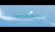 排成语有哪些成语大全