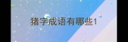猪字成语有哪些