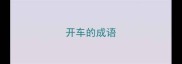 开车的成语