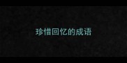 珍惜回忆的成语