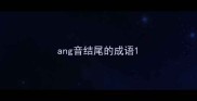 ang音结尾的成语