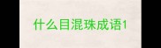 什么目混珠成语