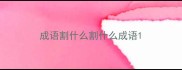 成语割什么割什么成语