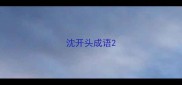 沈开头成语