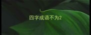 四字成语不为