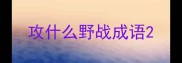 攻什么野战成语