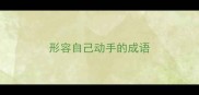 形容自己动手的成语