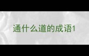 通什么道的成语