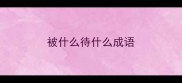 被什么待什么成语