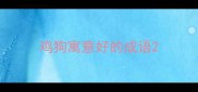 鸡狗寓意好的成语
