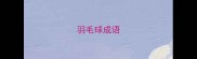 羽毛球成语