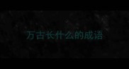 万古长什么的成语