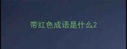 带红色成语是什么