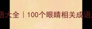 形容眼睛的成语大全100个眼睛相关成语及正确用法指南