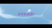 觉字的成语