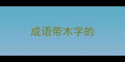 成语带木字的
