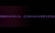 成语新解安如怀卵之危古汉语中的生存智慧与职场启示