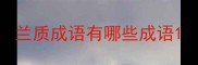 兰质成语有哪些成语